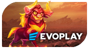 Evoplay slot provider logo with blue and white colors