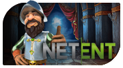Netent slot provider logo with blue and white colors