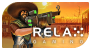 Relax Gaming slot provider logo with green and white colors