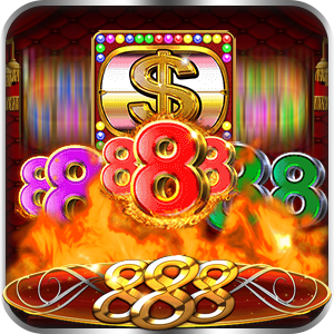 888 slot game banner with lucky sevens and gold coins
